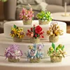 DIY MOC Potted Rose Sunflower Plants Succulents Bonsai Tree Gardens Romantic Building Blocks Model Bricks Kids Sets Kits Toys 5