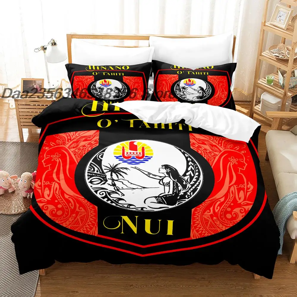 New Hinano Tahiti Logo Bedding Set Single Twin Full Queen King Size Bed Set Aldult Kid Bedroom Duvetcover Sets Bed Sheet Set 4