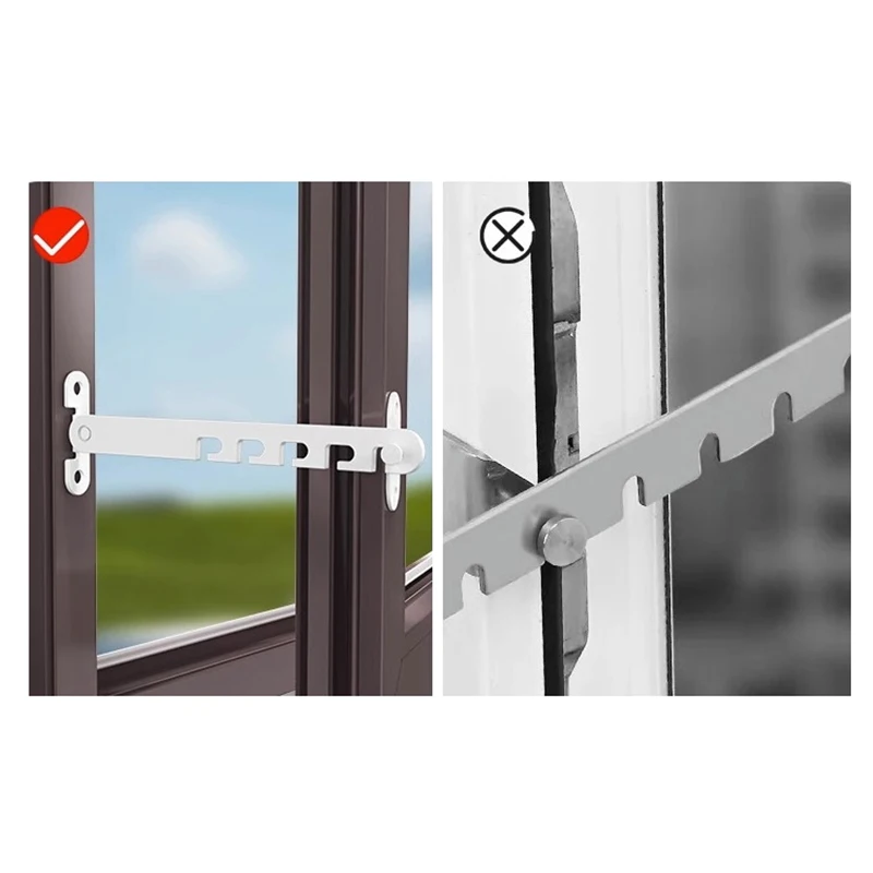Adjustable Windowlock Child Safety Lock Stopper Falling Prevention Lock Limiter Care for Baby Child Protection Window Restrictor