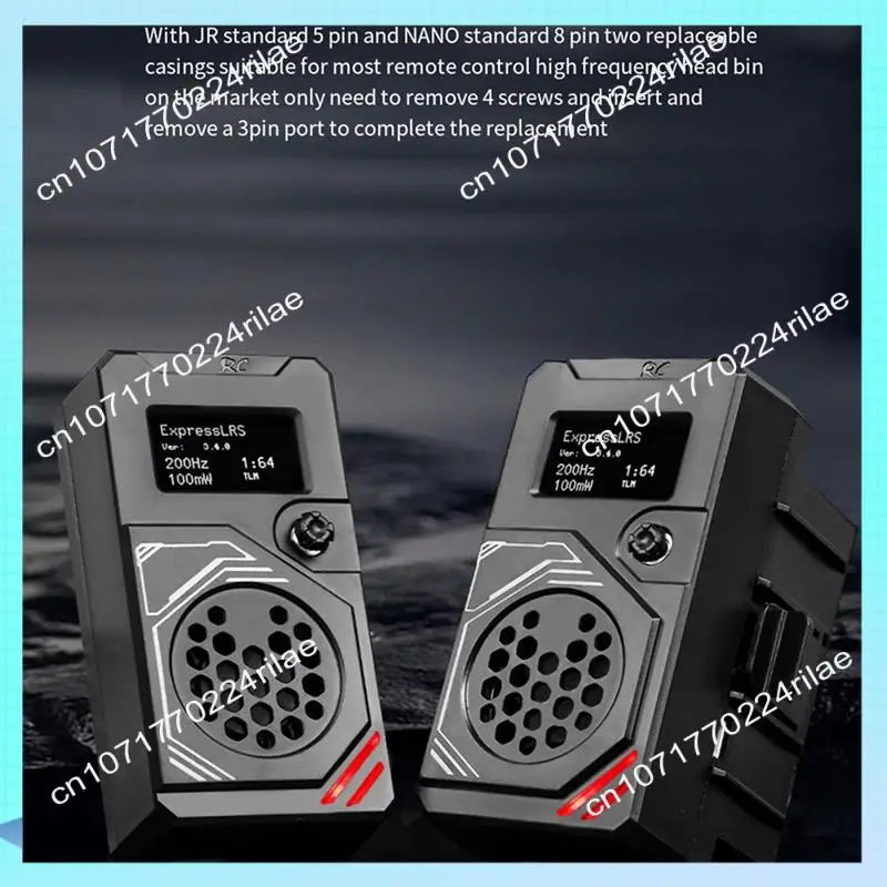 HGLRC TONE TX 레인저 ELRS 868/915Mhz 2W RC 레인저 2S-6S JR 5PIN NANO 8 핀 FPV TX 용 A17Z