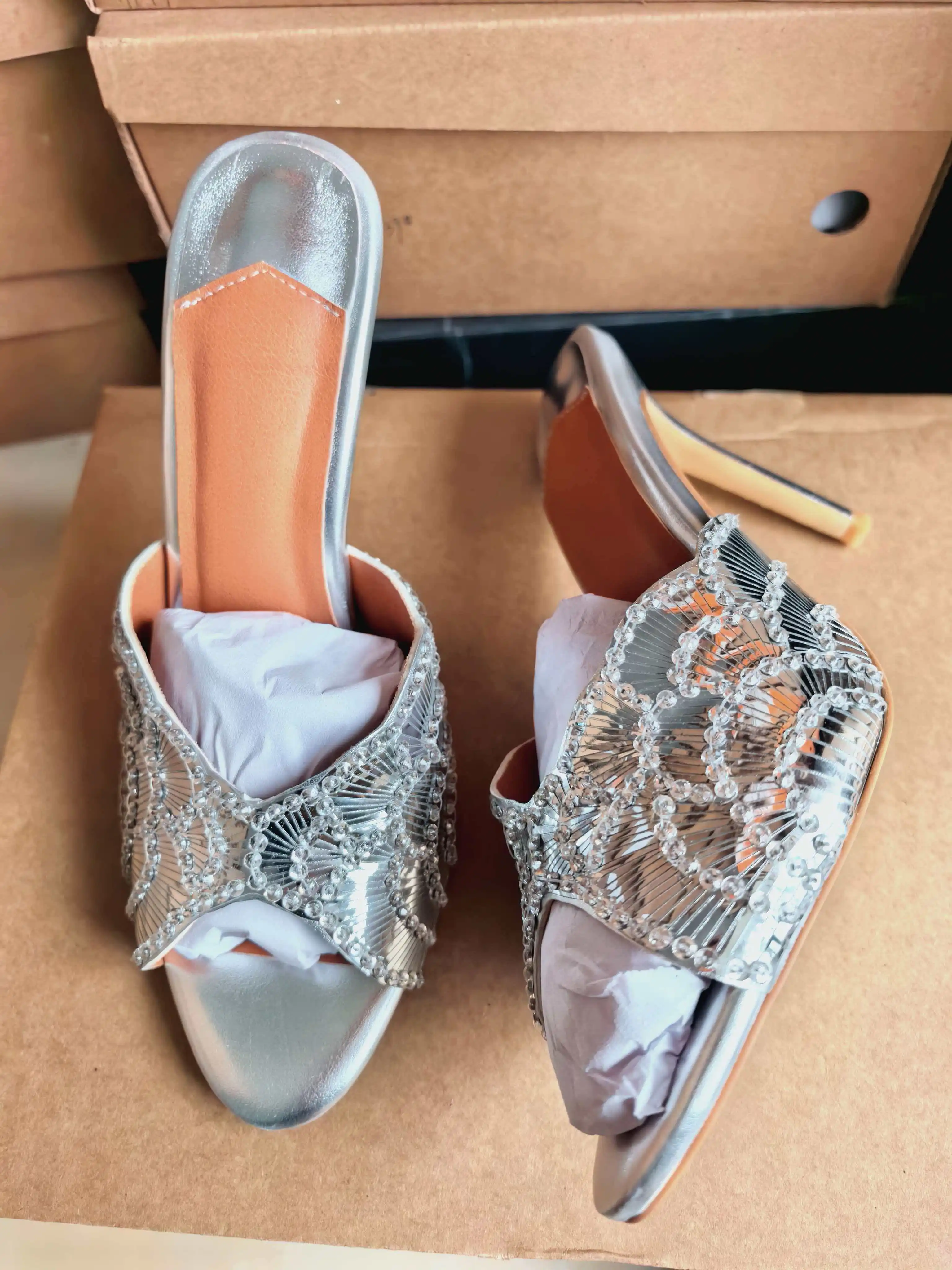 2026 French Sequin High-heeled Sandals styling