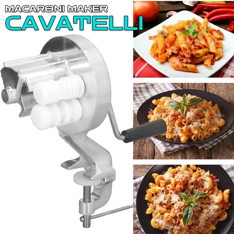 Cavatelli Maker Machine Makes Authentic Gnocchi Pasta Seashells Manual Macaroni Maker Hand Cranking Noodles Pressing Machine