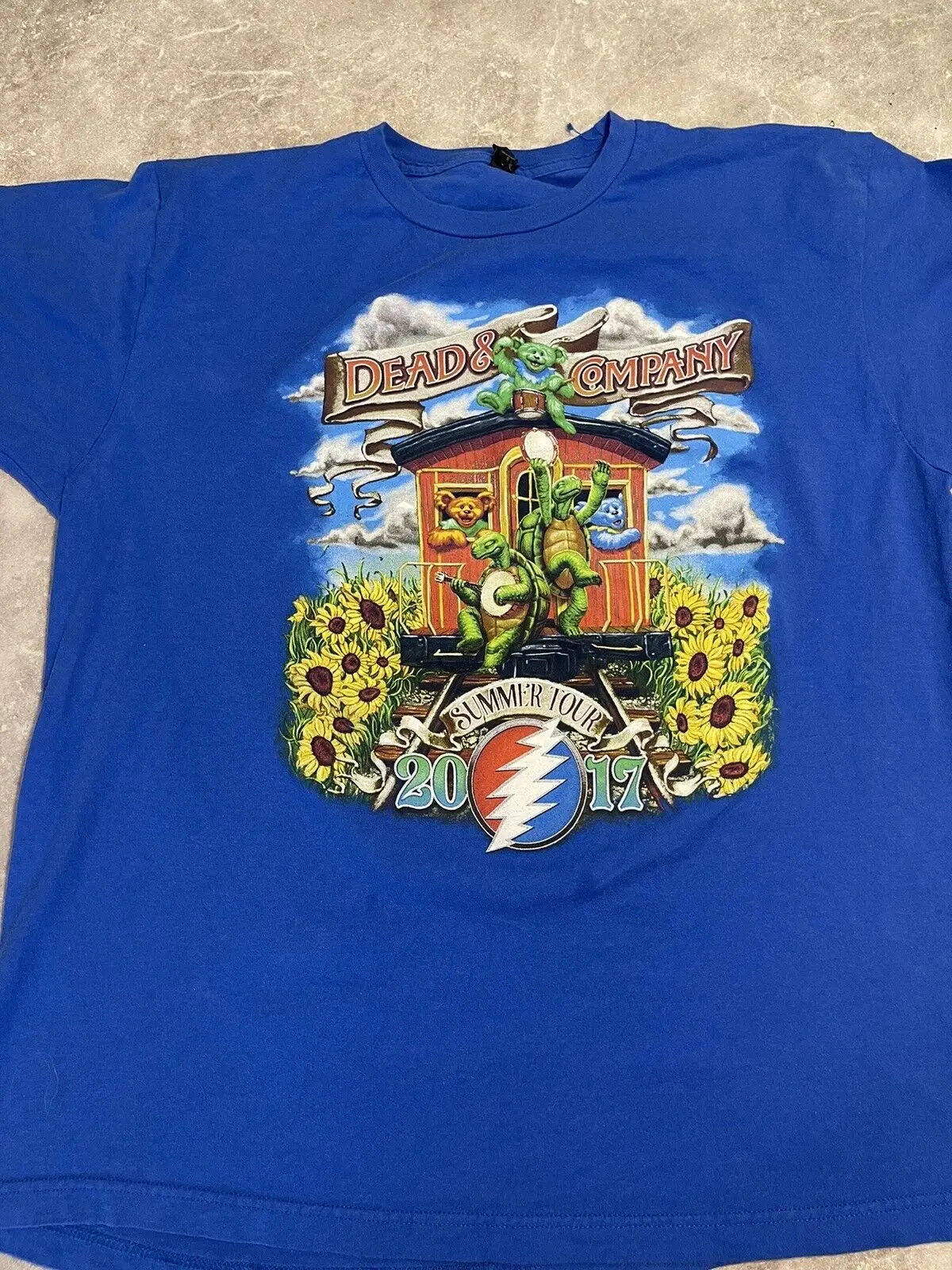 2017 Grateful Dead Turtle Dead And Company Mens Tour T Shirt Extra Large Xl Maniche Lunghe