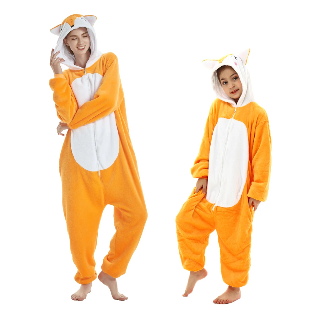 Kigurumi Animal Adult Dinosaur Unicorn Onesies Pajama Cosplay Costumes Kids Flannel Jumpsuit Christmas Gift Pajamas For Children