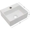 Bathroom Furniture Wall Mounted Hanging Small Container Sink Dresser Sink With Faucet Holes Sinks Fixture Home Improvement 4
