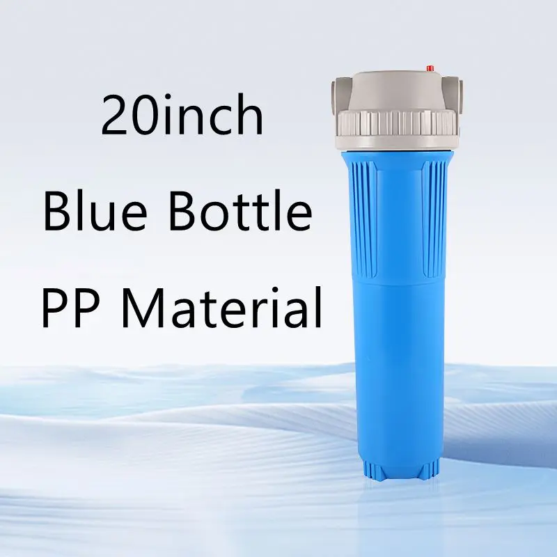1set 20inch Blue Filter Bottle Large Flow Whole House Central Pipeline Water Purification Pre-filter Food Grade PP Material