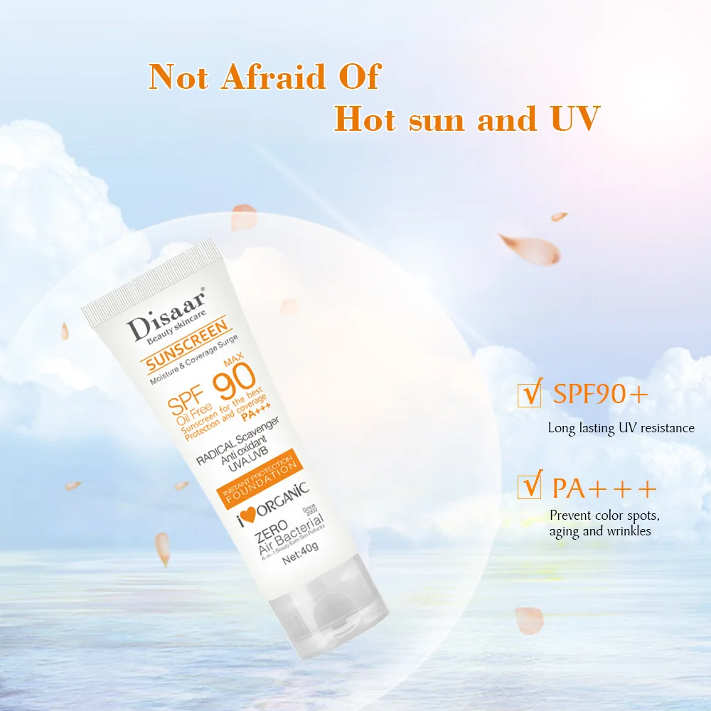 Disaar 40g Sunscreen Cream SPF 90 Body Protector Solar Lotion Original Facial UV Protection