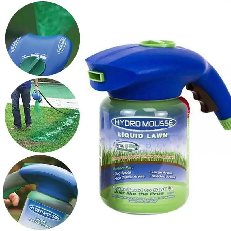 Description Picture 6 of itemPlastic Hydro Mousse Spray Gun Liquid Lawn Seed Sprinkler Watering Can Quick And Easy Spray Pot Antiperspirant New