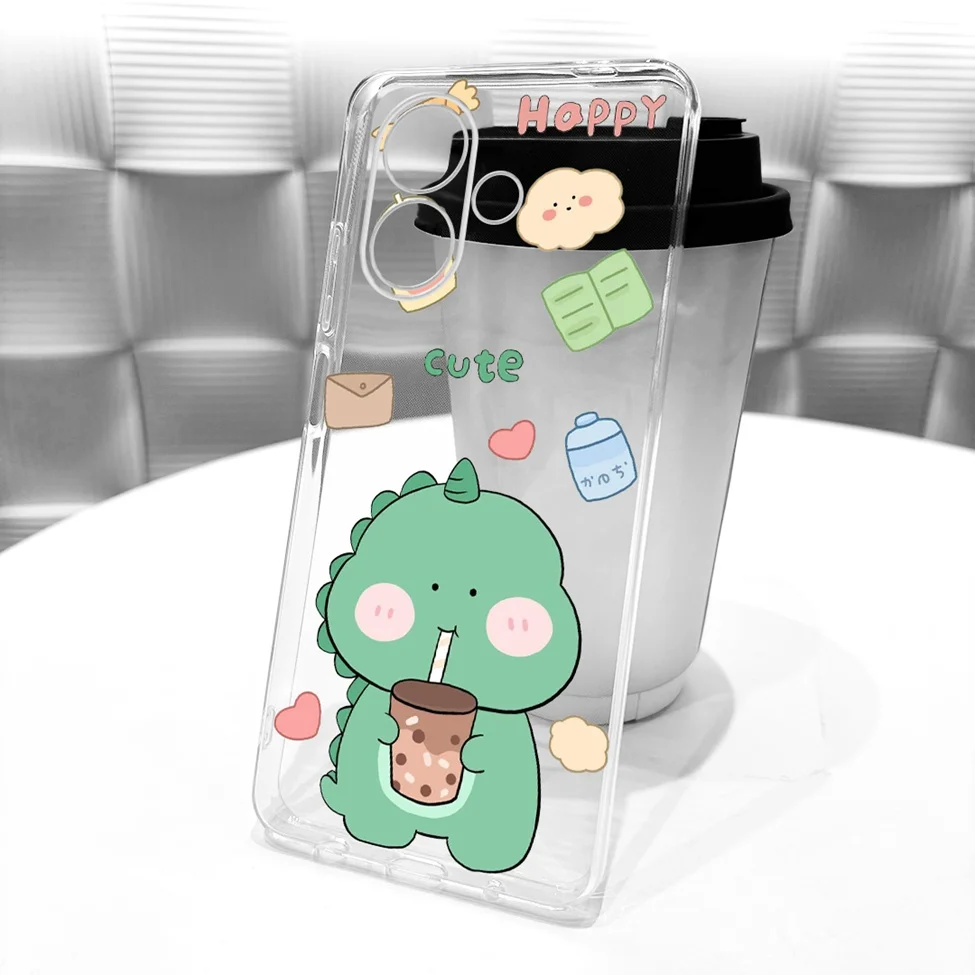 Clear Luxury Cute Cat & Butterfly Painted Case
