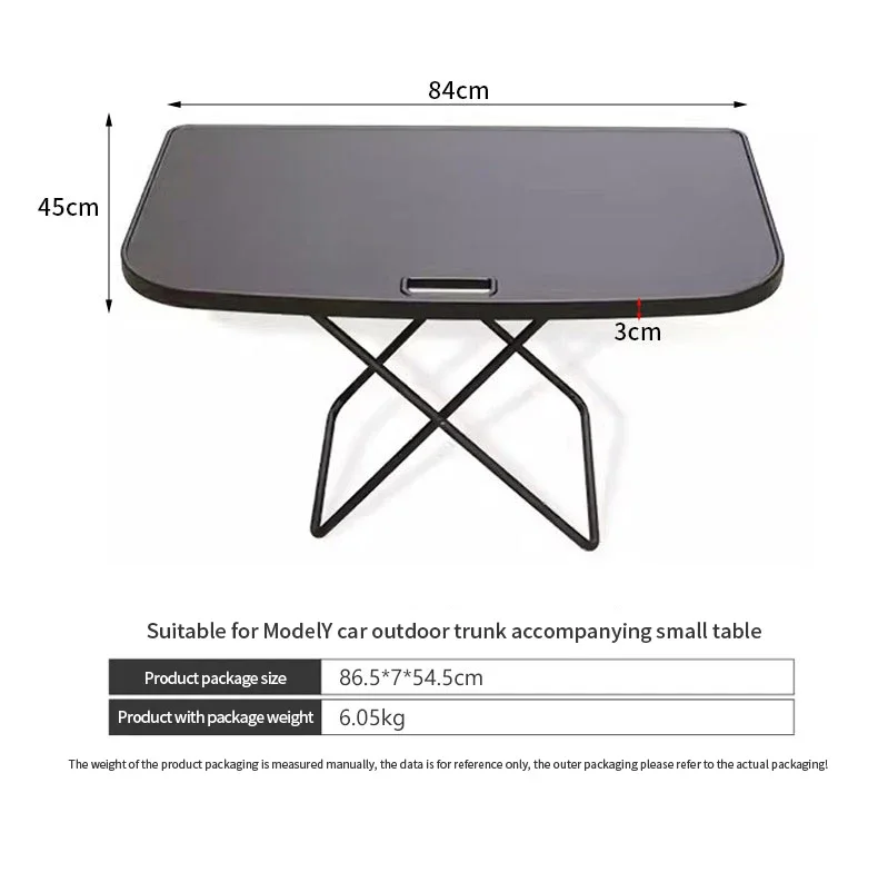 For Tesla ModelY Juniper 2025-Now Trunk Portable Picnic Table Travel Folding Wor