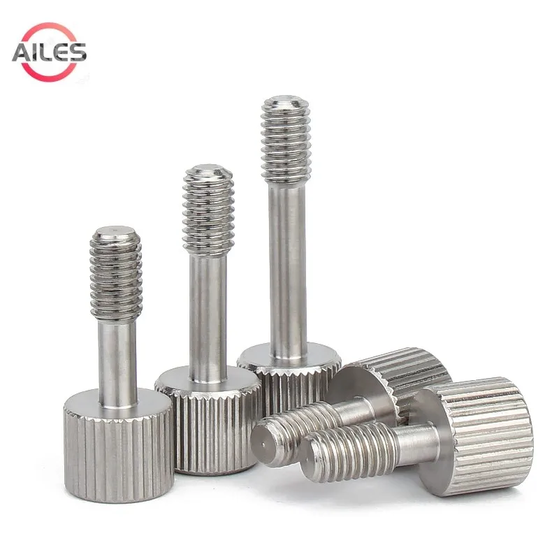 Plana de Serrilhado Polegar Parafusos com Haste de Cintura Mão Apertar Thumbtamper Parafuso Resistente Aço Inoxidável m3 m4 m5 m6 Sus304
