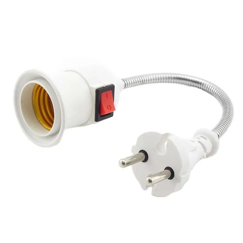 Lamp Bulb Holder Lamp Holder Lamp Base LED Lamp Base E27 Socket Lamp Bulb Holder Light Socket Switch EU US Plug Lamp Holder Energy Saving Lampada LED Table Led Base