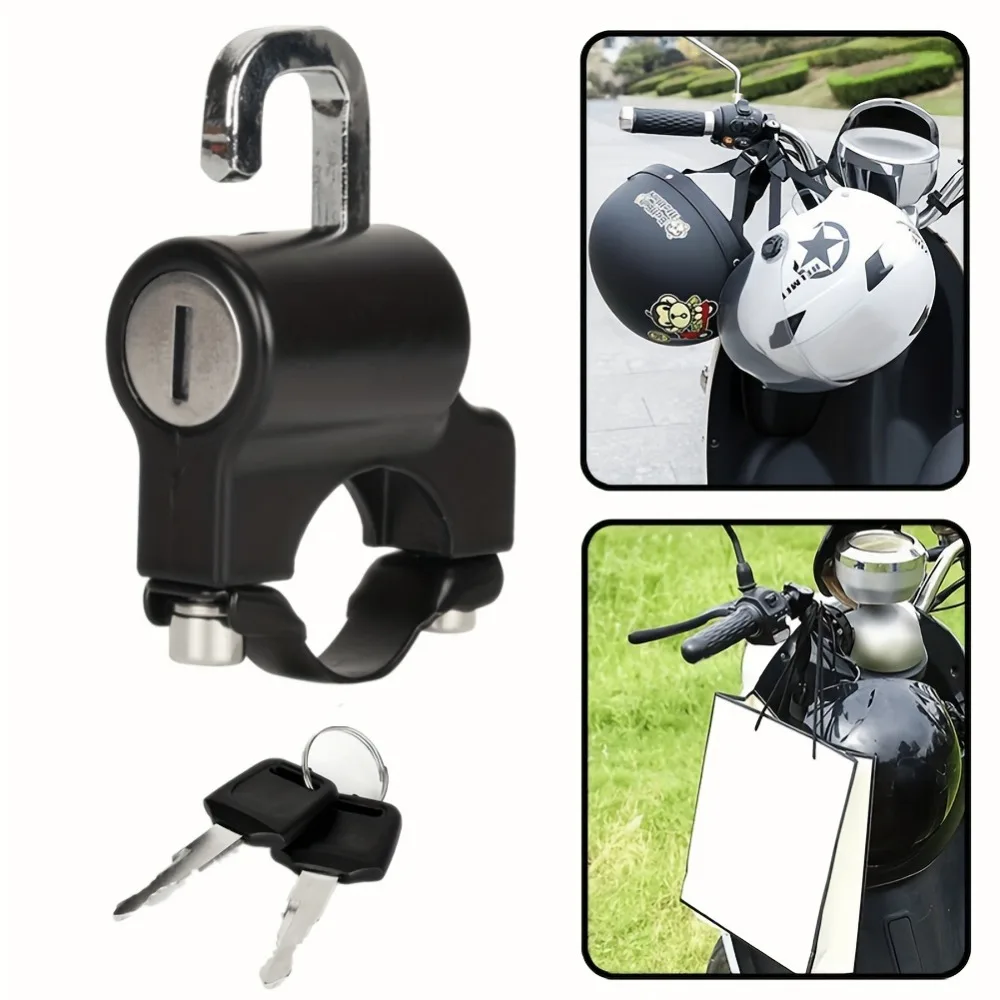 Anti-theft Helmet Lock Handlebar Mount Motorcycle Electric Motorbike Universal Security Metal Lock