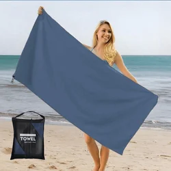 Ultra - Absorbent Quick - Dry Microfiber Towel - Soft & Lightweight for Travel, Sports, Beach & Yoga (Navy Blue)