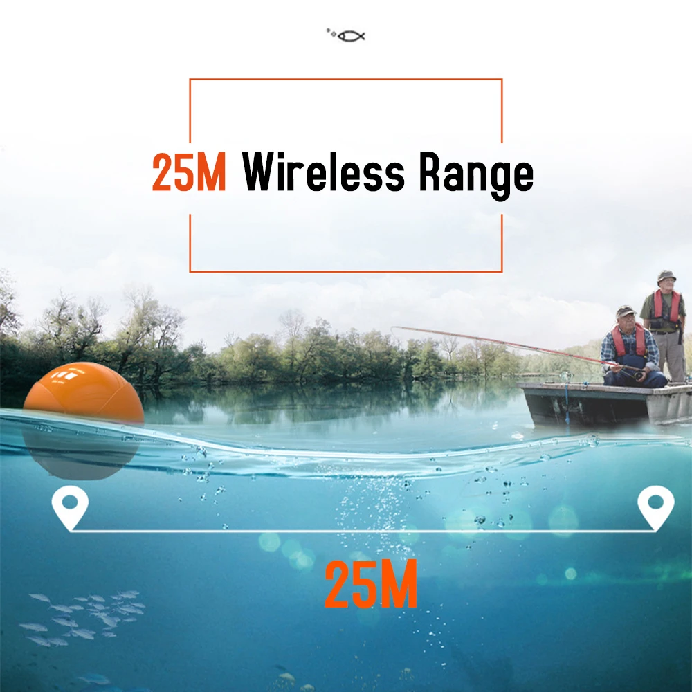 Wireless BT Smart Fish Finder Portable Sonar Fishfinder Echo-sounder Sonar  for Kayak Boat Fishing Underwater Fishing Detector