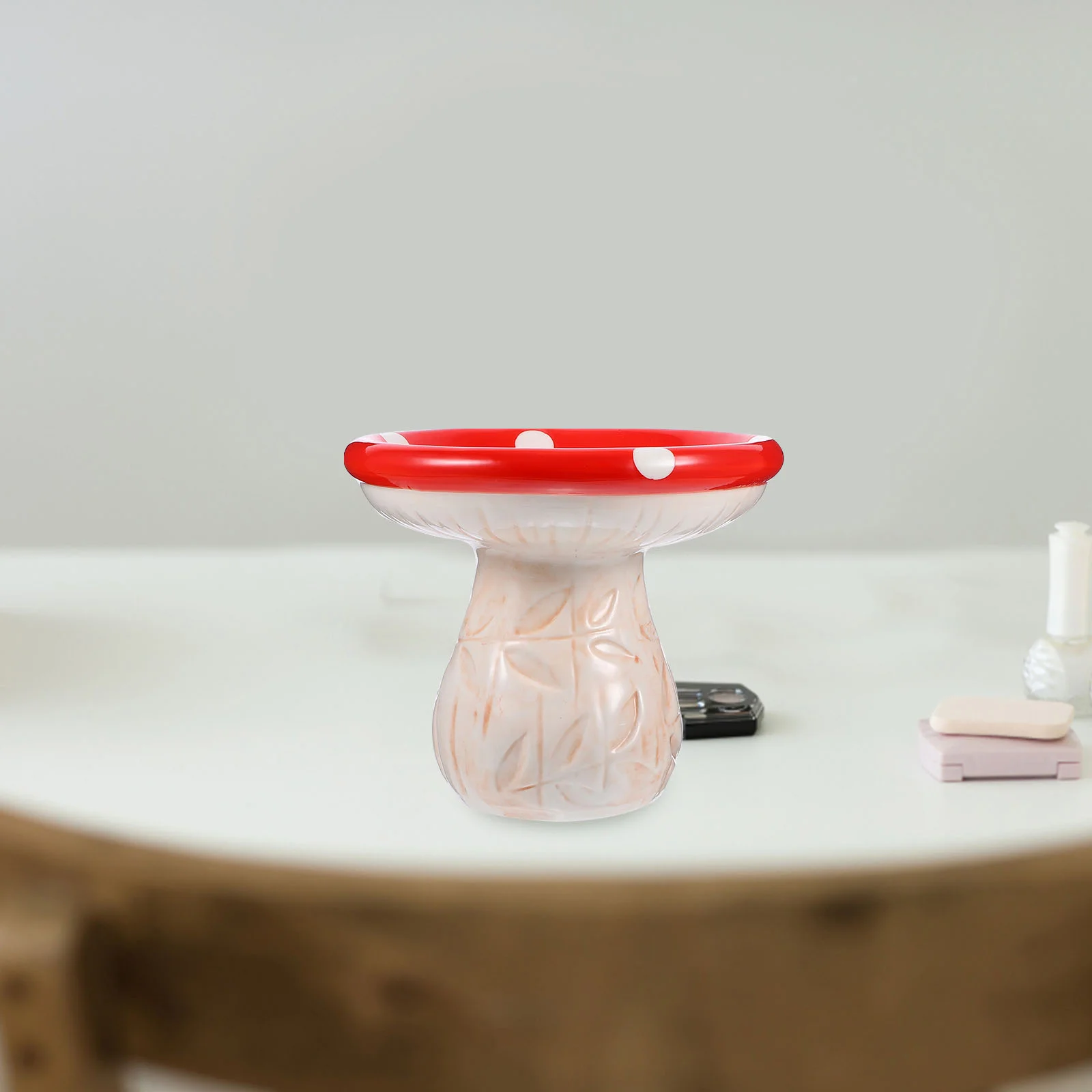 

Ceramic Mushroom Tray Jewelry Trinket Ring Dish For Storage Shelves Bedroom Earring