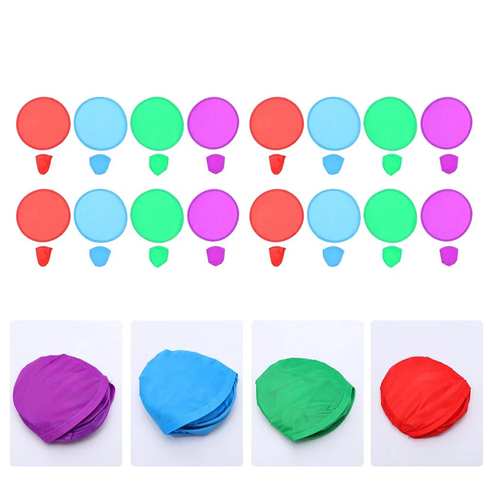 

16pcs Foldable Flying Disc Flexible Flying Discs Fans Polyester Flying Disc Outdoor Sports Throwing Disc Party Beach Game for