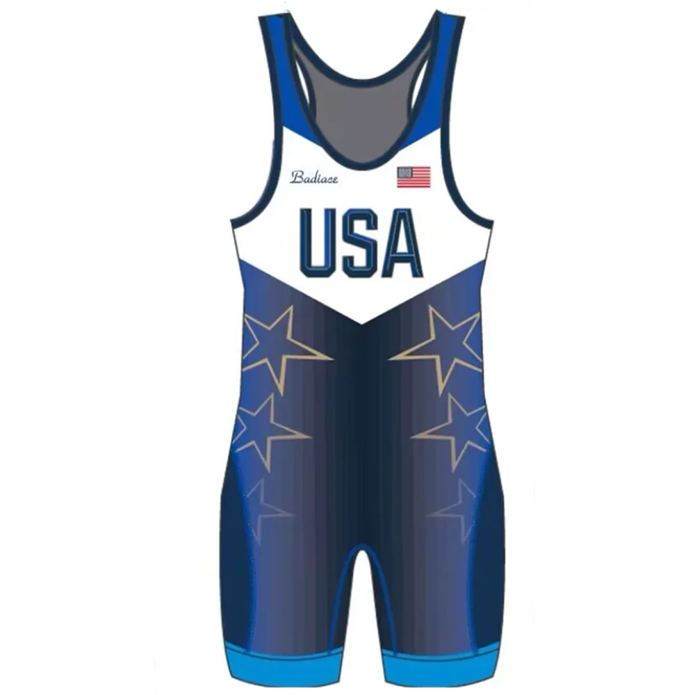 

Wrestling Singlet Men's Performance Clothing Breathable Quick Dry Jumpsuit Run Speedsuit Weightlifting Boxing Trainning Skinsuit