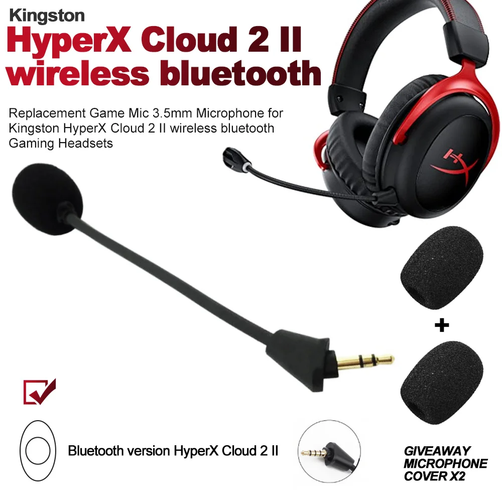 Kingston HyperX Series Cloud 123 III wireless bluetooth Replacement 3.5mm Noise Reduction Microphone Headphones Mic