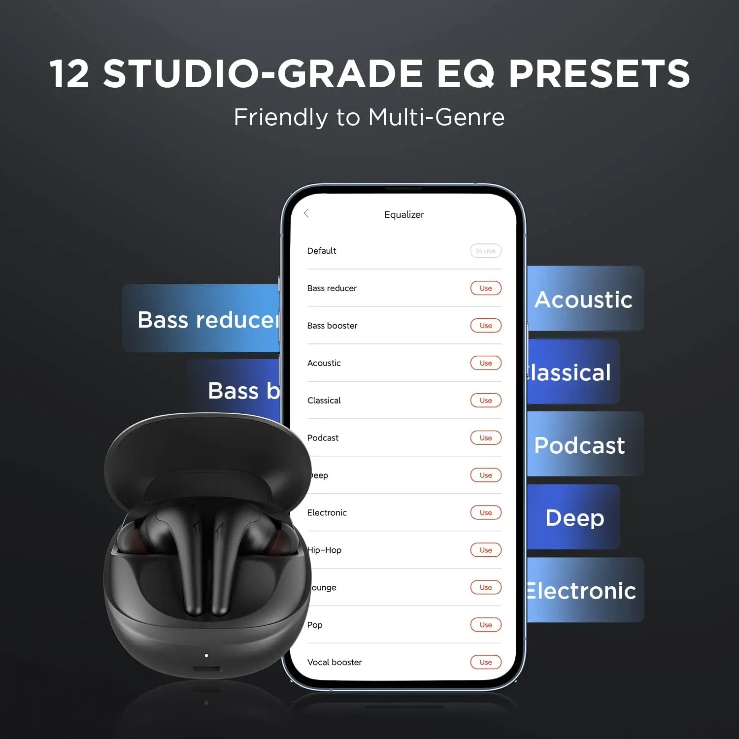 1MORE Aero Earbuds Noise Cancellation Bluetooth 5.2  Customizable EQs  Clear Calls 28h Playtime  Wireless Charging headset 6