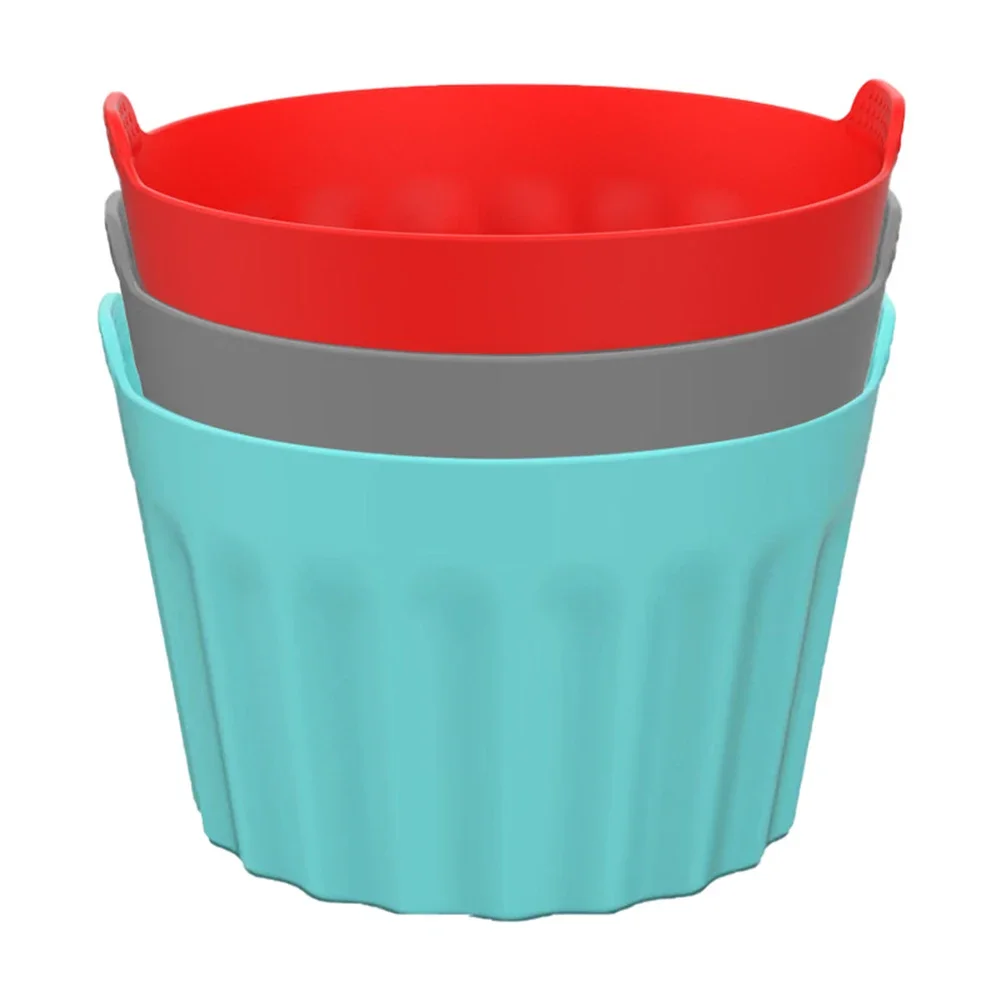 3/6/9pcs Air Fryer Egg Muold Air Fryer Egg Poacher Silicone Cupcake Baking Cups Ramekins Kitchen Bakeware Air Fryer Egg Muold