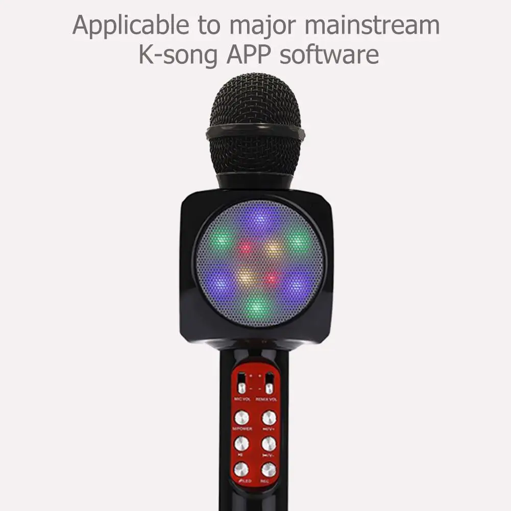 WS1816 Bluetooth-compatible Noise Reduction Capacitive Microphone Mic with Flash Light