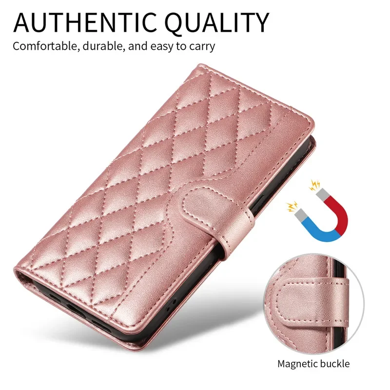 Leather Lanyard Wallet Crossbody Flip Phone Case