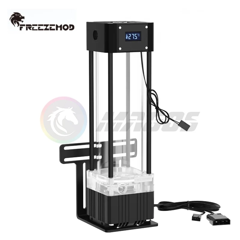 Zemod Aio Bomba Mais Reservoir Kit Integrado com Exibição de Temperatura va Lcd Screen Temperatura Tanque de Água Combo - Imagem 5