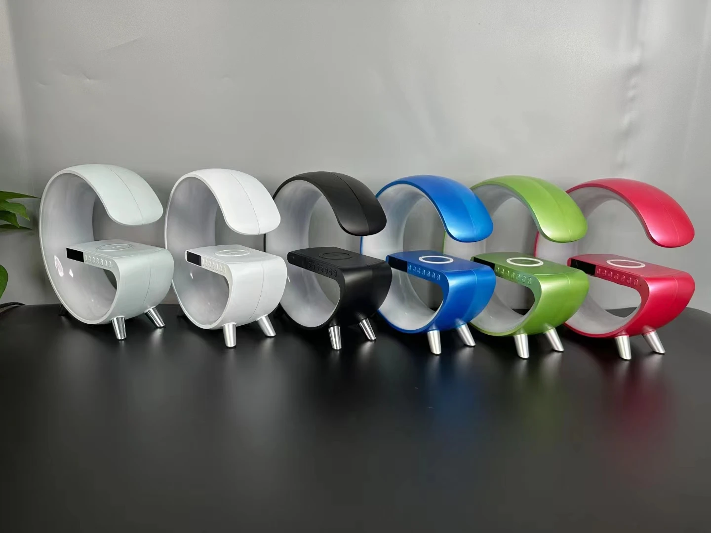 무선 충전기 포함 다중 사용 장치, 야간 조명, 일출 기상 램프, 수면 조명, 책상 램프, 5 in 1