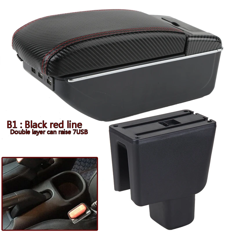 

For Honda BRV honda mobilio BR-V Armrest Box Central Store Content Storage Box With Cup Holder Ashtray USB Charging