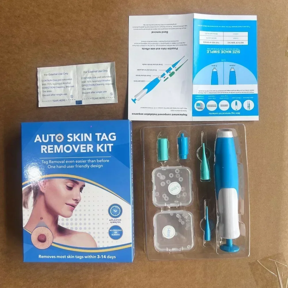 2 IN 1 Auto Micro Skin Tag Remover Device Standard And Micro Skin Tag Removal Kit Adult Mole Wart Remover Face Care Beauty Tools