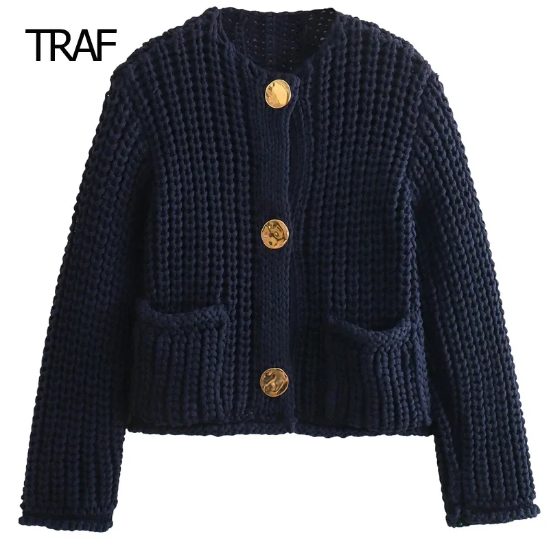 Korean Fashion Double Breasted Women Jacket Elegant Solid Color O-neck Long Sleeved Outerwears for Women Office Lady Short Coats