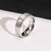 Man Stainless Steel Ring Mattesurface Finger Band, Classic Simple Wedding Birthday Party Dad Boyfriend  Valentine's Day Gift 3