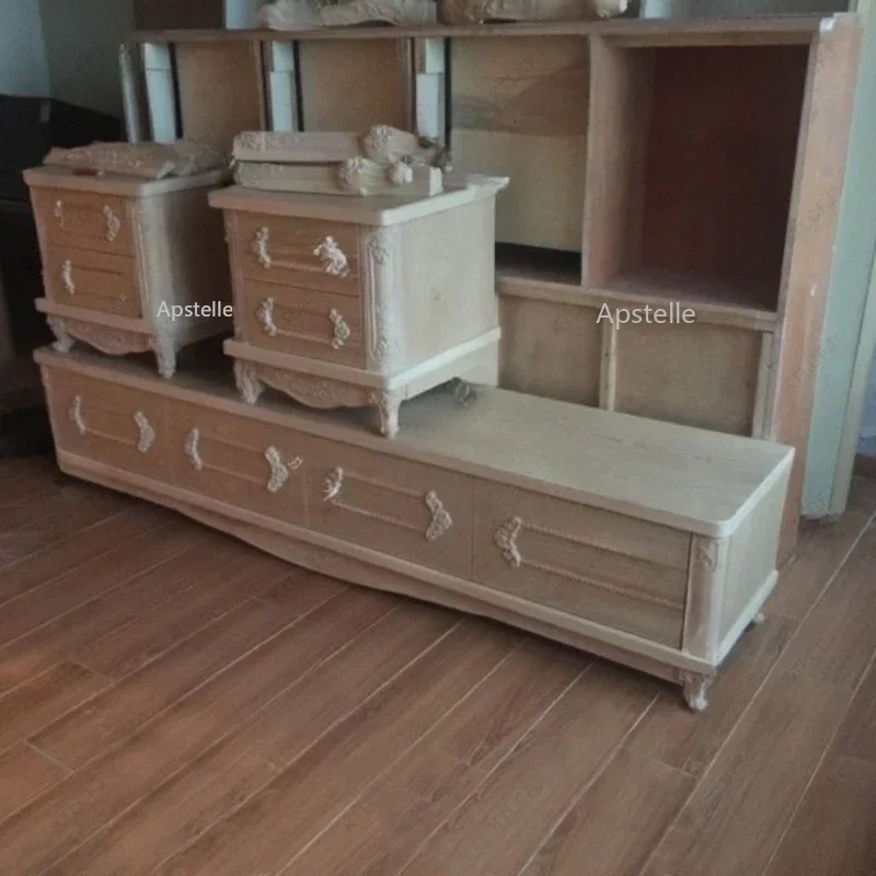 Wooden Table Legs European Style Furniture Feet Accessories Bare Feet Sofa Coffee Table TV Cabinet LegsWooden Carved Rubber