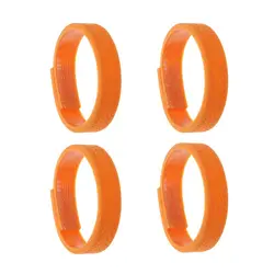 Silicone Silent Sound Luggage Wheel Protectors - Set of 4 Durable Covers (Orange)