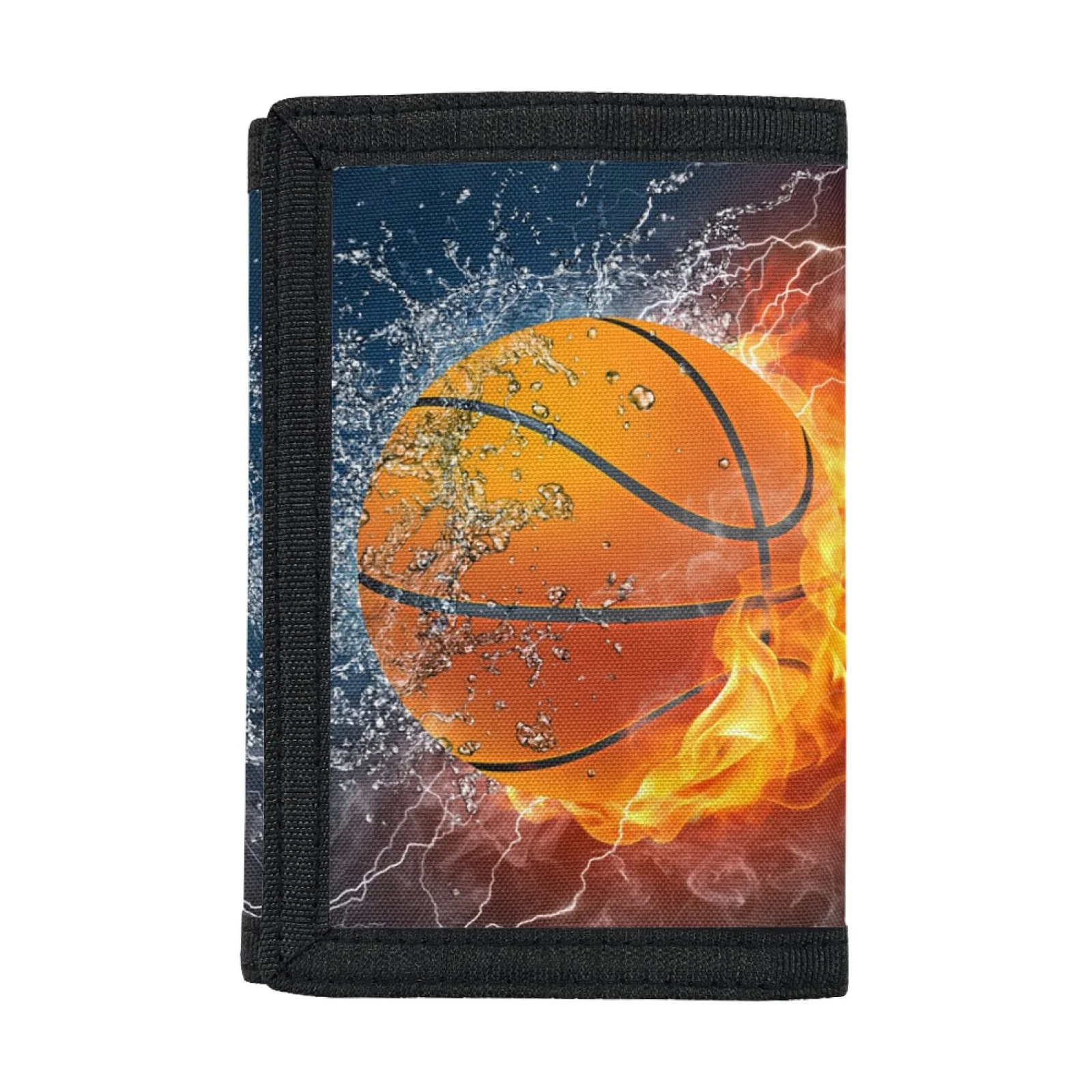 

Basketball 3D Print Kids Wallet For Boys Girls Ages 4-18, Youth Wallets With Zipper Coin Pocket Card Holders For Children Gifts