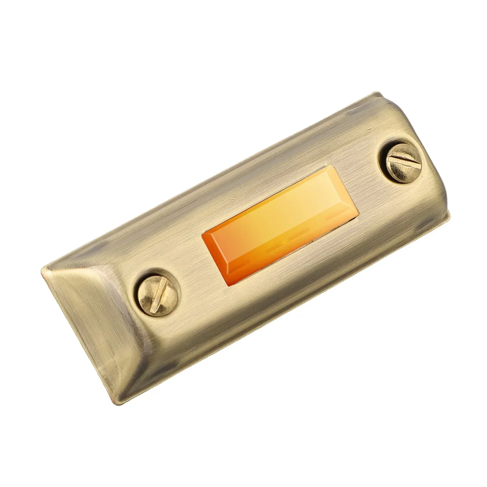 Wired Doorbell LED Lighted Door Chime Push Button Antique Brass Rectangular