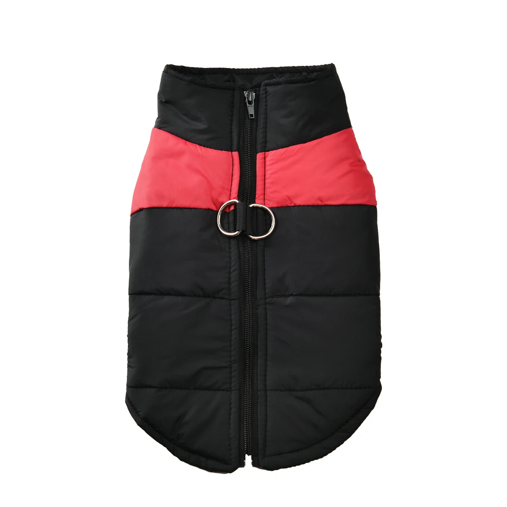 thumbnail image 1 of Chaqueta para perros de otoño e invierno con anillo en D para perros pequeños y grandes, ropa cálida impermeable con cremallera para cachorros, disfraces para mascotas Labrador Yorkies, 1 of 5