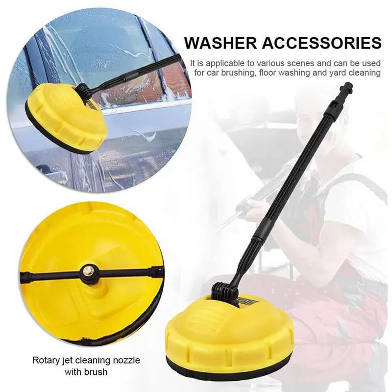

High Pressure Washer Deck Wall Patio Cleaner Surface Cleaning Car Floor Brush Rotating Jet With Brush for Karcher Series