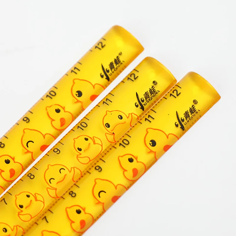1 PCS Cute Duck Straight Ruler Kawaii Tools Stationery Cartoon Drawing Gift Office School Measuring