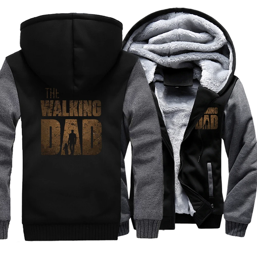 

Walk Side By Side With Daddy Mens Hoodie Personality Hooded Outerwear Comfortable Quality Sweatershirts Windproof Basic Mans Top