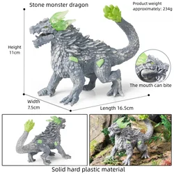 Majestic Mythical Figurine: Ice Wyvern and Phoenix Fantasy Beast Statue (Stone monster dragon)
