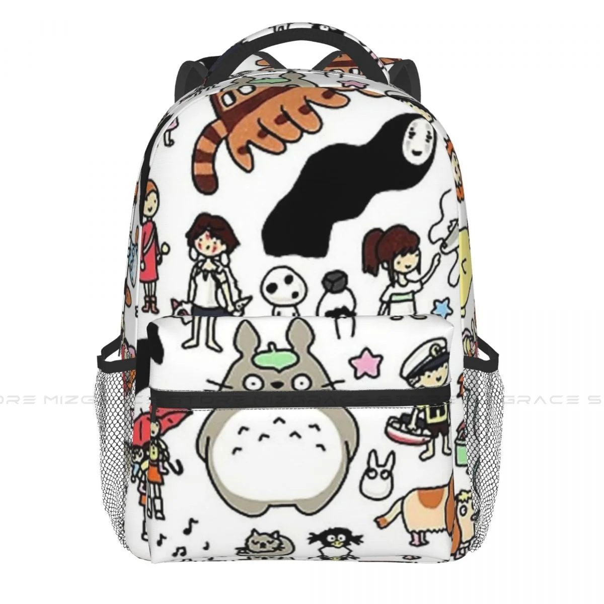 

Large Capacity Casual School Bag Cute Travel Laptop Backpacks My Neighbor Totoro Anime Soft Rucksack for Teenager