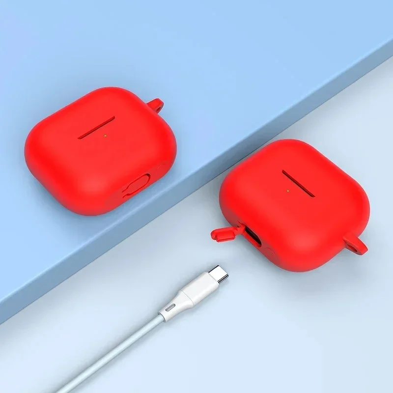 Premium Soft Silicone Earphone Case with Carabiner - Full Protection