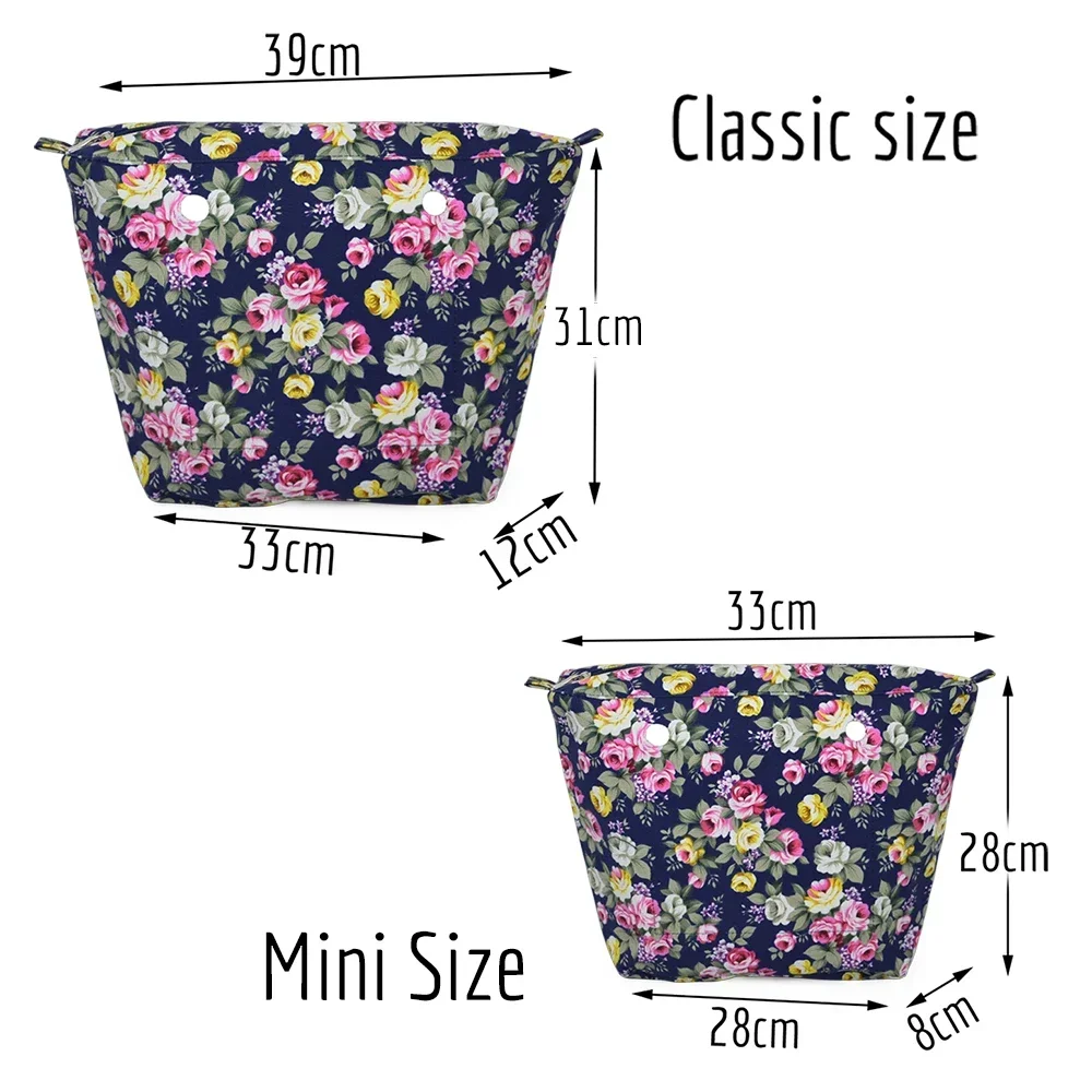 TANQU New Colorful Waterproof Inner Lining Insert Zipper Pocket for Classic Mini Obag Canvas  Inner Pocket for O Bag 2