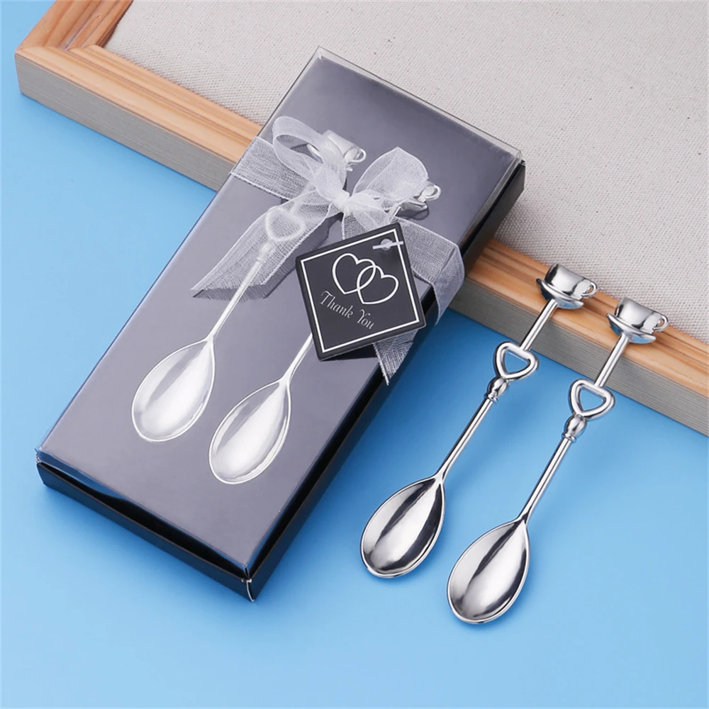 20set Heart Coffee Spoons Teaspoon for Wedding Party Favors Bridal Gift for Guests
