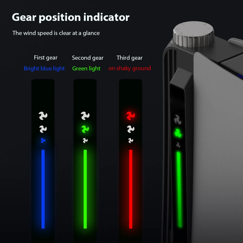 Cooling Fan 3 Level Adjustable Speed Efficient Cooling System with USB Port&LED Indicator for PS5 for Playstation 5 Console