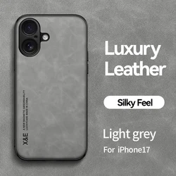 Shockproof Magnetic Car Holder Phone Case with Air Protective Cover for iPhone 16 Plus (Light Gray)
