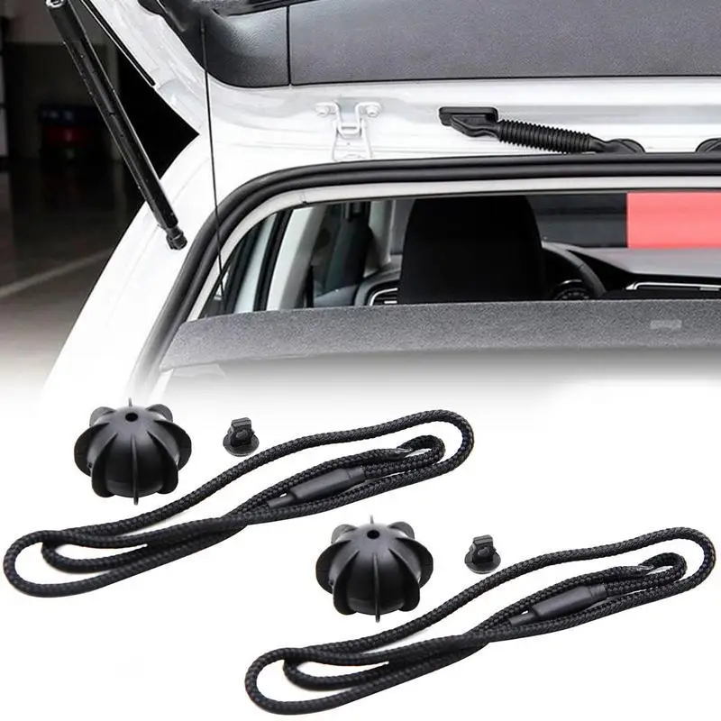 2PCS Car Rear Interior Parcel Shelf String Strap Cord Rear Trunk Strap Car Shelves Trunk Holding Rope For VW Golf cargo straps luggage strap cargo tie down strap tie down straps lashing strap elastic binding rope