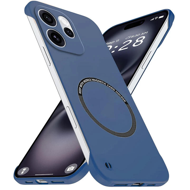 Ultra Thin Frameless Magnetic Case - Super Light Matte Hard Cover with Back Bumper Skin